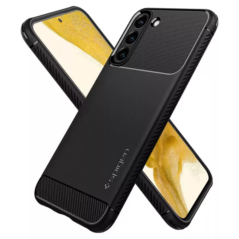 Spigen Rugged Armor telefoonhoesje zwart Galaxy S22 6,1 inch