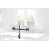 Hama 00118491 FULLMOTION monitorarm voor twee monitoren, bureaubevestiging, 13-32 inch (81,3 cm), VESA 75x75/100x100, max. 8 kg, zwart