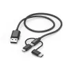 Hama 00201536 USB-kabel USB 2.0 1,5 m USB A USB C zwart