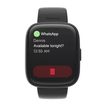 Smartwatch HAMA 4000 square zwart — HAMA 4000 square, zwarte smartwatch