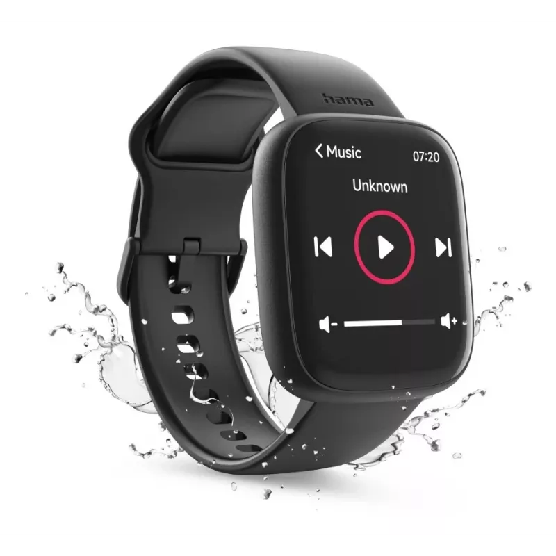 Smartwatch HAMA 4000 square zwart — HAMA 4000 square, zwarte smartwatch
