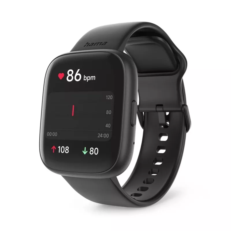 Smartwatch HAMA 4000 square zwart — HAMA 4000 square, zwarte smartwatch