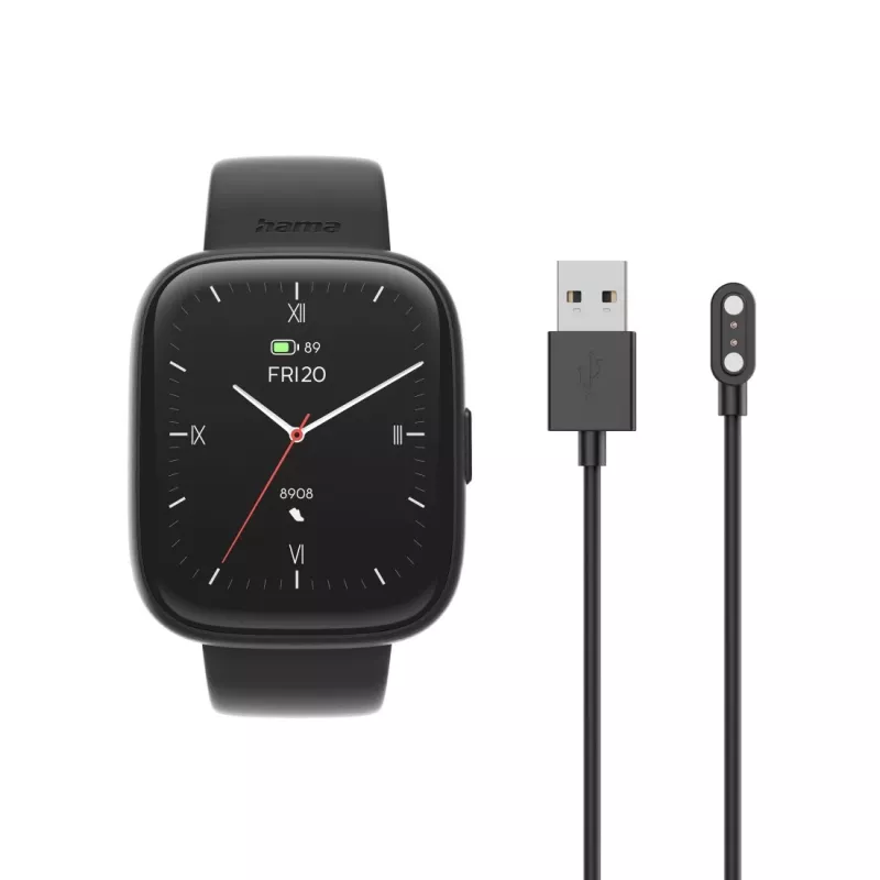 Smartwatch HAMA 4000 square zwart — HAMA 4000 square, zwarte smartwatch