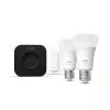 Philips Hue White and colour ambience Starterset: 2 E27-smartlampen + dimschakelaar + Bridge Pro