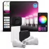 Smartlichtset Philips Hue White and Colour Ambience Starterset — 3 E27-smartlampen, dimschakelaar, Bridge Pro, Bluetooth/Zigbee