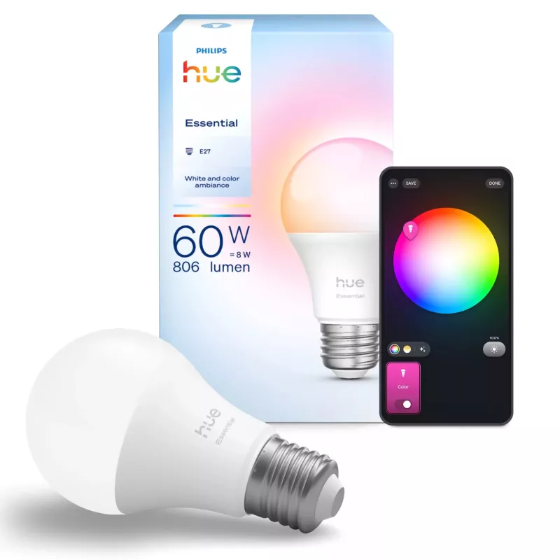 Philips Hue White and colour ambience Essential A60 – E27-smartlamp – 806 lm – 8W