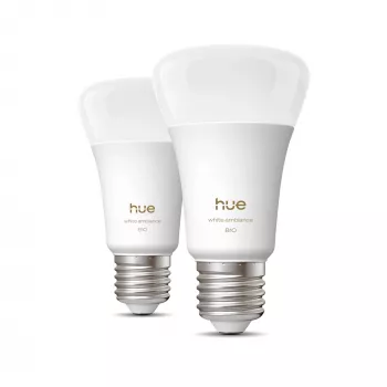 Slimme lamp Philips A60 E27 — Bluetooth/Zigbee, 6 W, 810 lm, wit, 2-pack