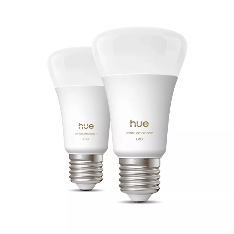 Slimme lamp Philips A60 E27 — Bluetooth/Zigbee, 6 W, 810 lm, wit, 2-pack