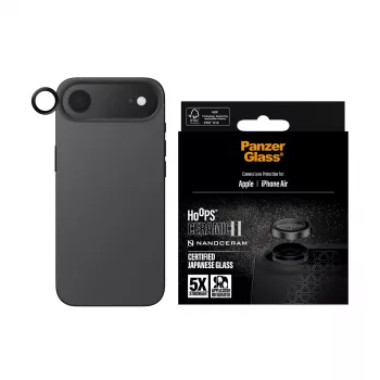 PanzerGlass Hoops Ceramic II camera-objectiefbescherming iPhone Air krasvast stootvast zwart