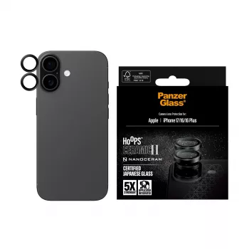 Camerabescherming PanzerGlass Hoops keramiek II voor iPhone 17 16 16 Plus krasvast stootvast