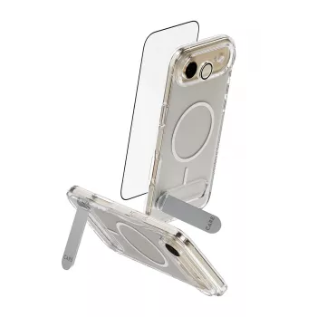 Beschermingsbundel PanzerGlass CARE 3-in-1 Feature Kick voor iPhone Air — gehard glas, PET, silicone, transparant