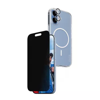 Beschermhoes PanzerGlass Case CARE voor iPhone 17 met privacyfilter, 3-in-1-functionaliteit