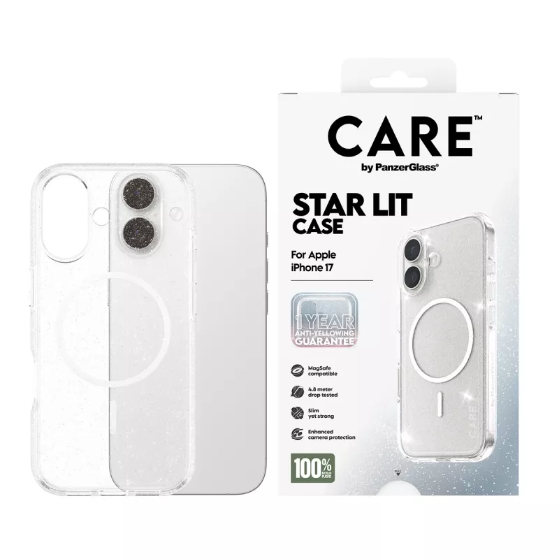 Hoes PanzerGlass CARE by Flagship Case Urban Explorer Star Lit White MagSafe iPhone 17