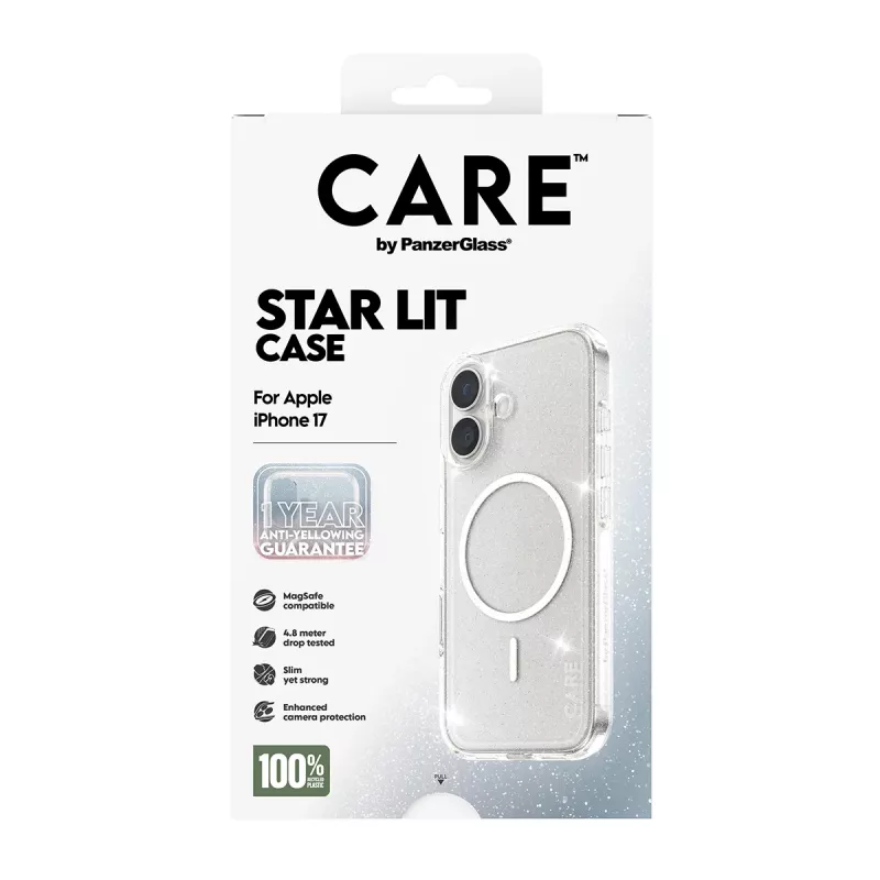 Hoes PanzerGlass CARE by Flagship Case Urban Explorer Star Lit White MagSafe iPhone 17