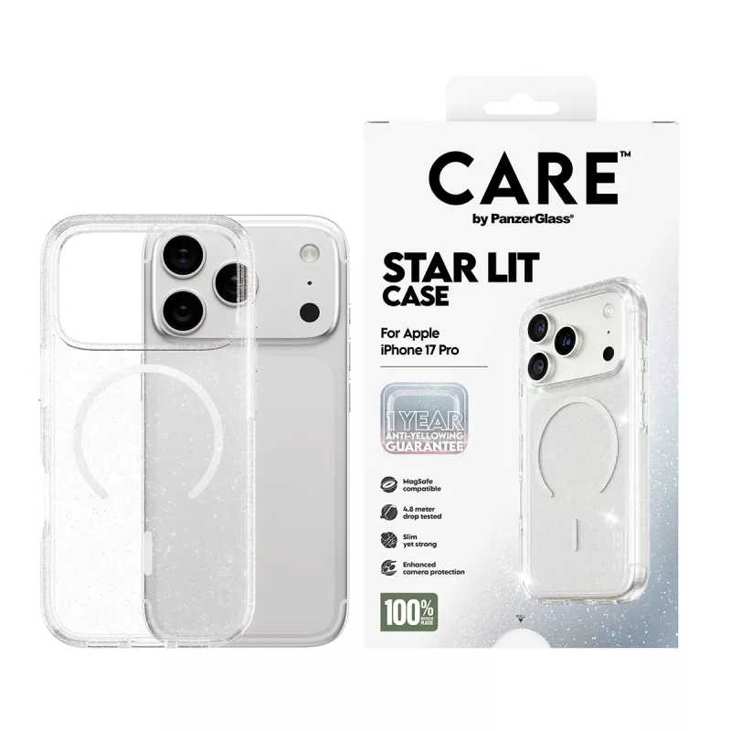 Hoes PanzerGlass CARE by Flagship Case Urban Explorer Star Lit White MagSafe iPhone 17 Pro