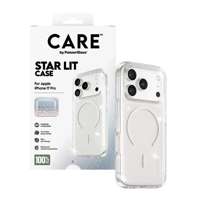 Hoes PanzerGlass CARE by Flagship Case Urban Explorer Star Lit White MagSafe iPhone 17 Pro