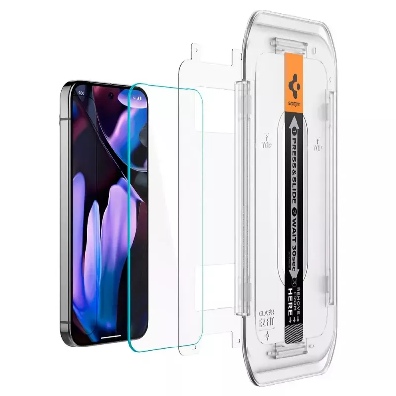 Spigen Glass Screen Protector EZ Fit GLAS.tR dun voor Google Pixel 9 / 9 Pro
