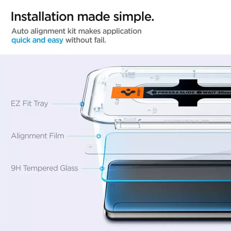 Glass Screen Protector Spigen Galaxy S24 stof krasvast