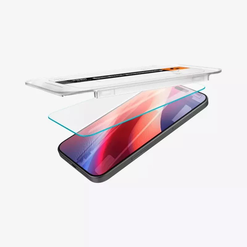 Spigen GLAS.tR EZ Fit glazen screenprotector voor iPhone 16 Pro Max / 17 Pro Max, 2-pack, helder