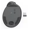 Hama 00173092 EWM-600R ergonomische verticale muis, rechtshandig, draadloos 2,4 GHz + Bluetooth, multi-device, optisch 1600 DPI, oplaadbaar, zwart