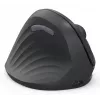 Hama 00173093 EWM-600L ergonomische verticale muis, linkshandig, draadloos 2,4 GHz + Bluetooth, multi-device, optisch 1600 DPI, oplaadbaar, zwart