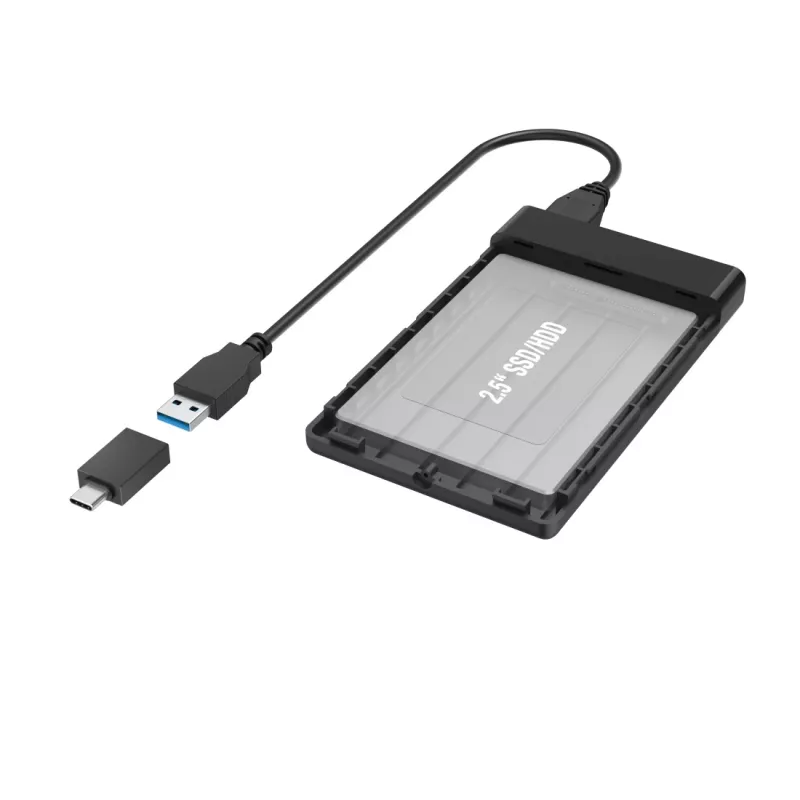 Hama 00200760 opslagbehuizing HDD/SSD-behuizing zwart 2.5 inch