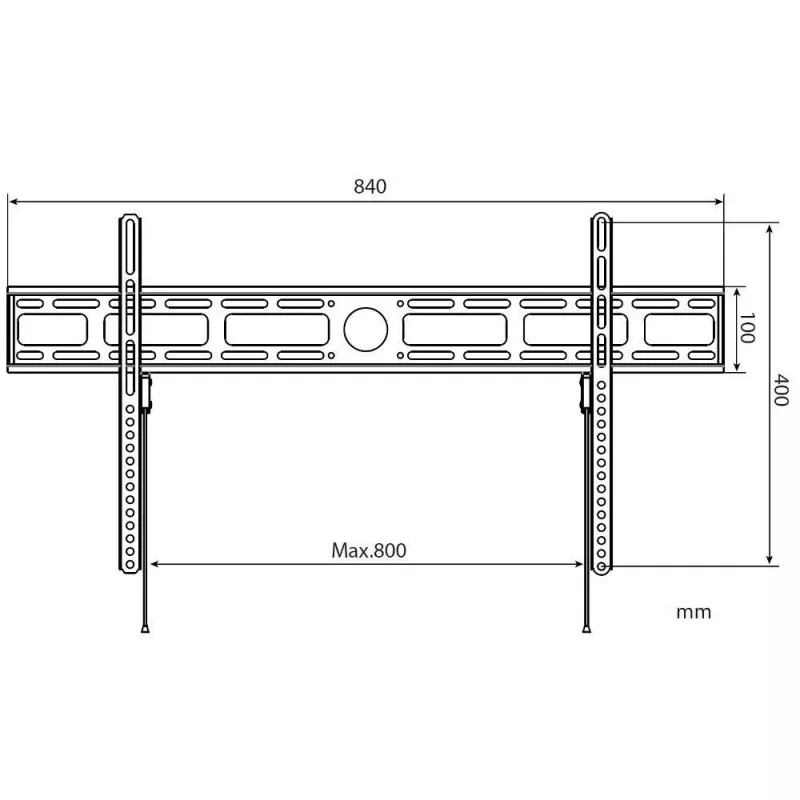 Techly wandsteun voor LED-LCD-tv 42-80 ultra slank fixed H400mm” ICA-PLB 840