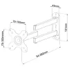 Techly wandsteun voor LCD LED 33-76,2 cm (13-30 inch) kantelbaar 2 gewrichten zwart ICA-LCD 923B