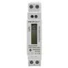 Eenfasige elektriciteitsmeter QOLTEC 50887 1-fasig 230V LCD slank