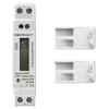 Eenfasige elektriciteitsmeter QOLTEC 50887 1-fasig 230V LCD slank