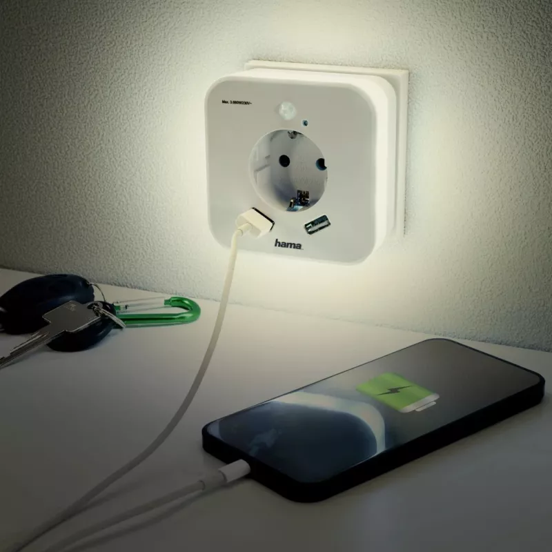 Insteeksnachtlamp Hama 00223507 warmwit LED 3000K