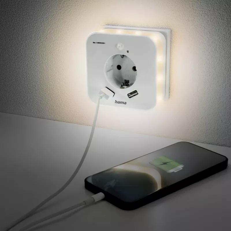 Insteeksnachtlamp Hama 00223507 warmwit LED 3000K