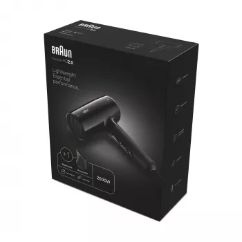 Haardroger Braun HD2.0 2000W Zwart 1,95 m kabel