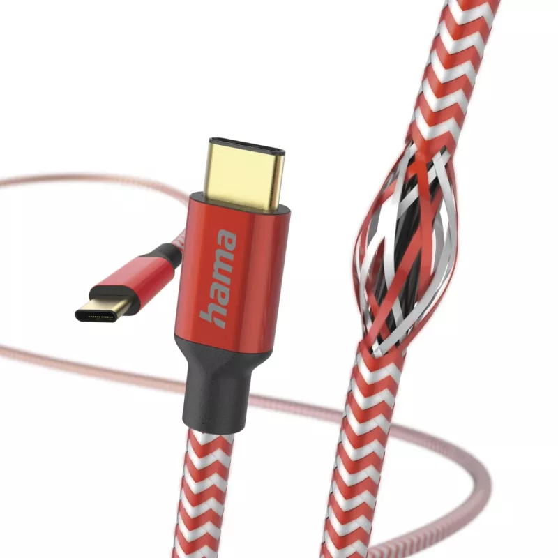 Hama Reflective USB-kabel USB 2.0 1,5 m USB C Rood