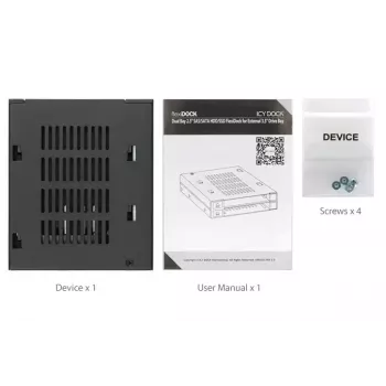 ICY DOCK flexiDOCK MB522SP-B - behuizing voor opslagstations - 2.5 (6,4 cm) - zwart (MB522SP-B)