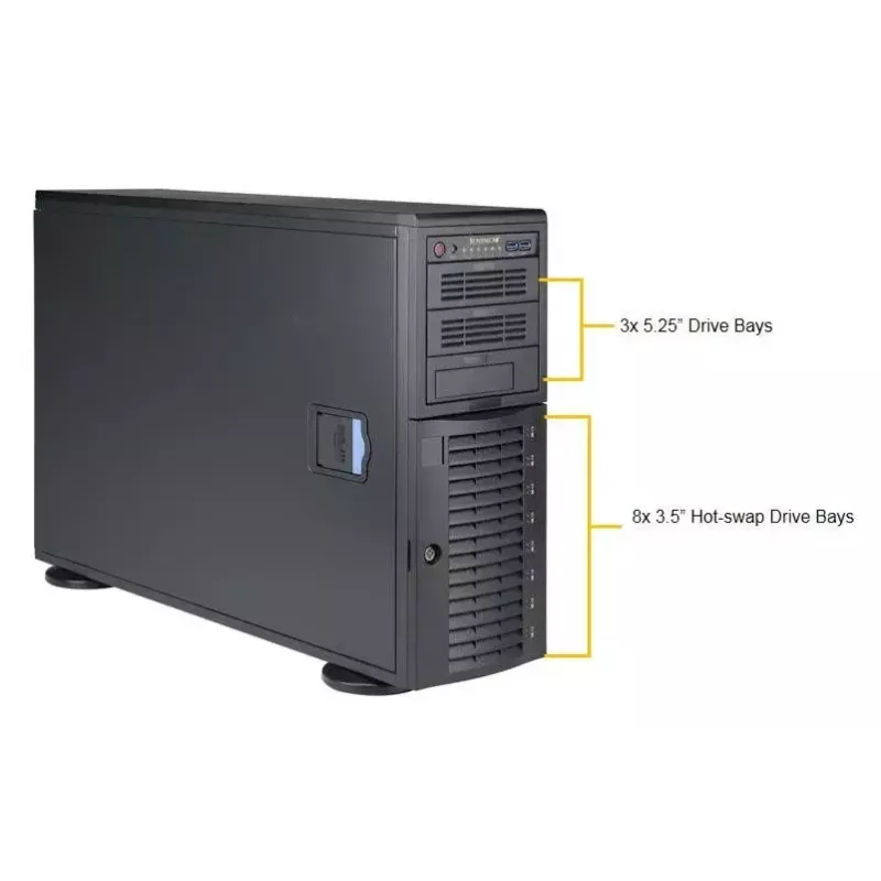 Computerbehuizing Supermicro SuperWorkstation 7049A-T rack 4U zwart