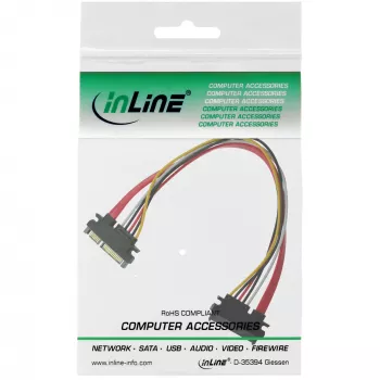 InLine SATA data + power kabel SATA 6Gb/s male / female 0.50m