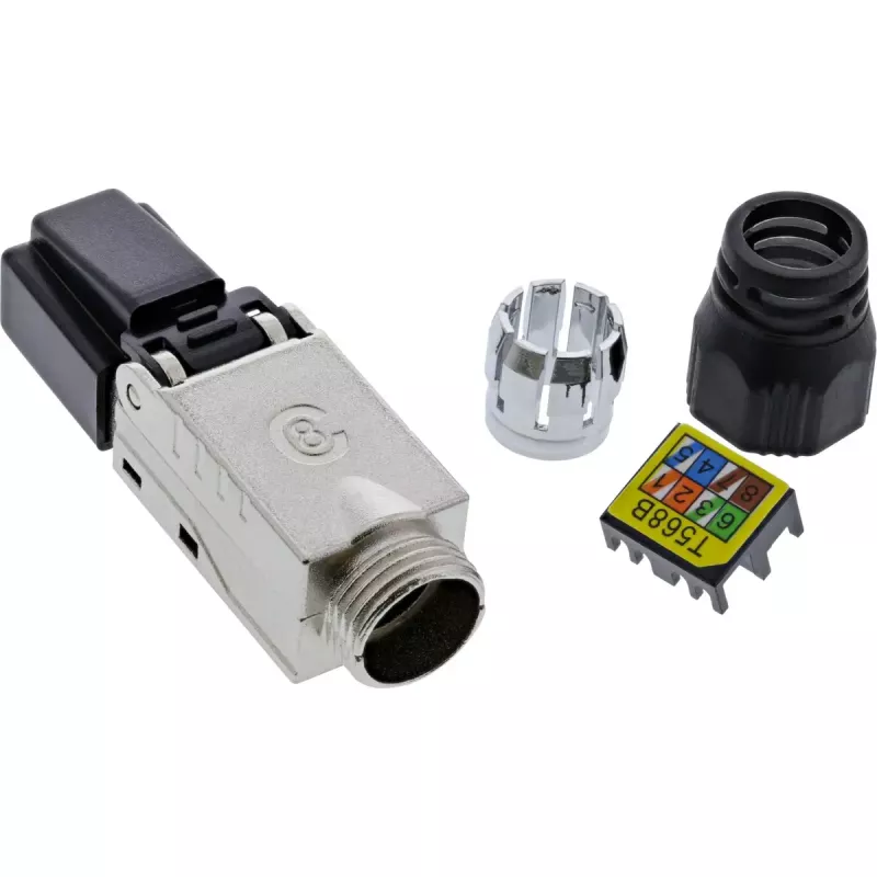 InLine RJ45-stekker Cat.8.1 2000MHz, veldmonteerbaar, afgeschermd, met schroefkap