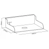 InLine stektafel-vakbodem klein wit 180 mm x 120 mm x 55 mm