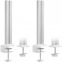 Zuilstaander InLine 23181B aluminium wit 43 mm hoogte set van 2