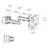 InLine slatwall monitorhouder lang wit 8 kg 17 inch