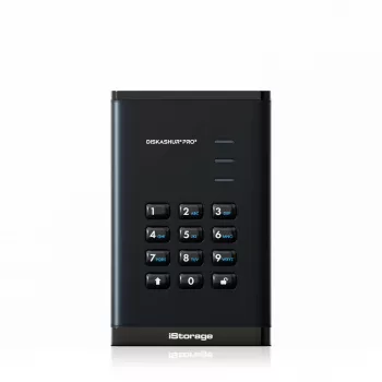iStorage diskAshur PRO³ SSD 1 TB | Veilige draagbare SSD | FIPS 140-3 Level 3 conform | AES-XTS 256-bit hardwareversleuteling | PIN-beveiligd | Besturingssysteem- en platformonafhankelijk | AVG, TAA-conform | Bescherming tegen brute-force-aanvallen | Stof- en waterbestendig