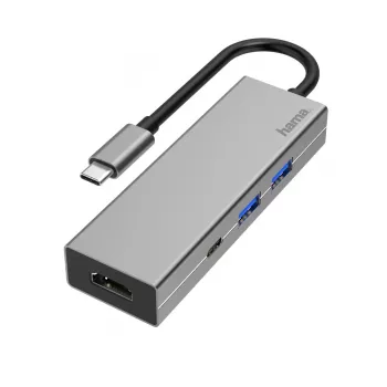 Hama 00200107 laptop-dock/port-replicator USB 3.2 Gen 1 (3.1 Gen 1) Type-C antraciet, grijs