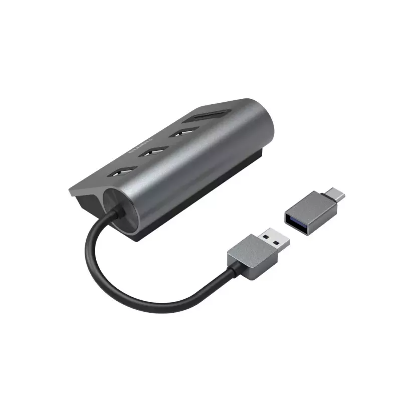 Hama 00200140 laptop-dockingstation/port-replicator USB 3.2 Gen 1 (3.1 Gen 1) Type-A antraciet, zwart