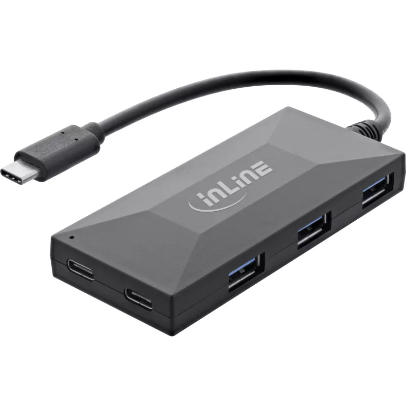 InLine USB 3.2 Gen.1 hub, USB-C naar 2 poorten USB-C en 3 poorten USB-A, zonder voeding