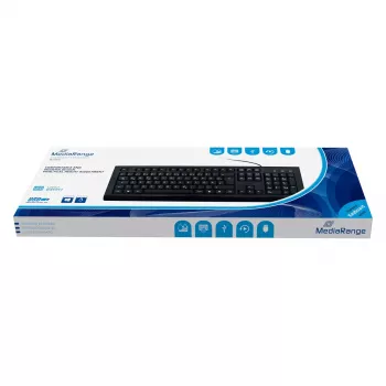 MediaRange MROS101 Office USB QWERTZ Duits zwart toetsenbord