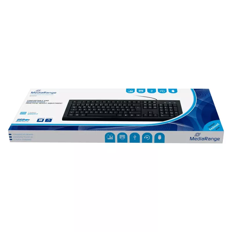 MediaRange MROS101 Office USB QWERTZ Duits zwart toetsenbord