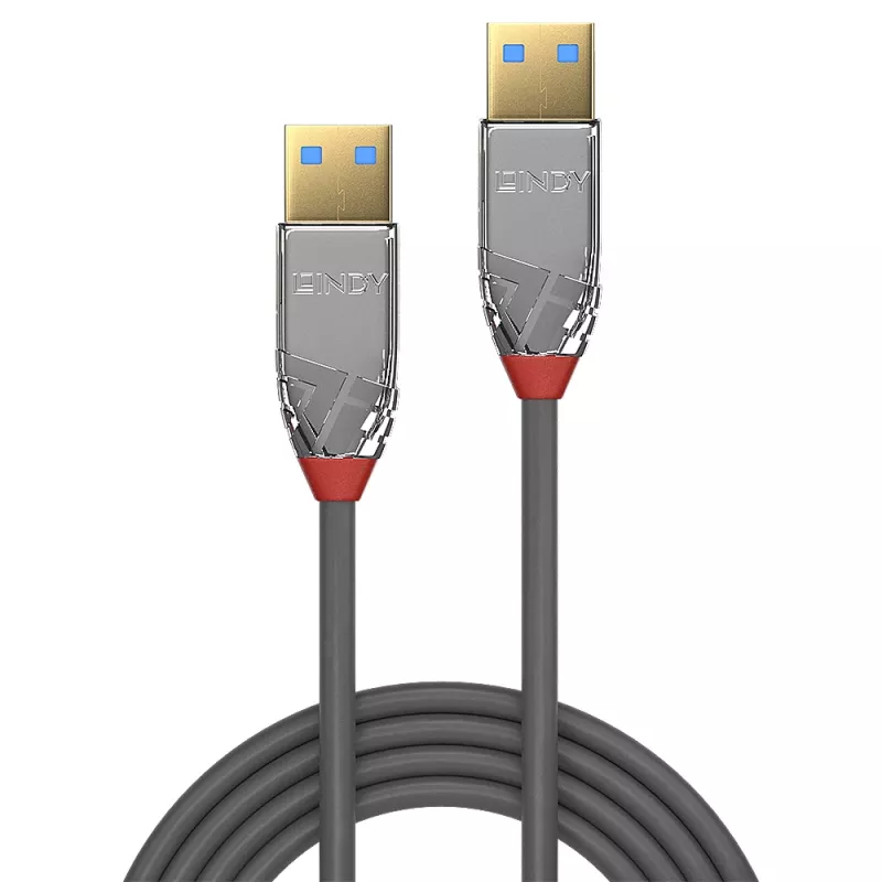 Lindy 36627 USB-kabel USB 3.2 Gen 1 (3.1 Gen 1) 2 m USB A grijs