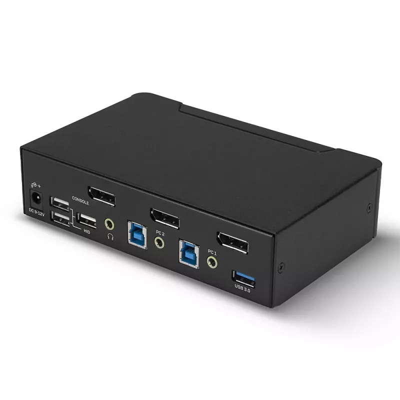 Lindy 2-poorts DisplayPort 1.4, USB 3.0 en audio KVM-switch