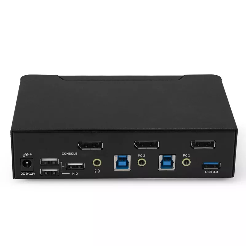 Lindy 2-poorts DisplayPort 1.4, USB 3.0 en audio KVM-switch